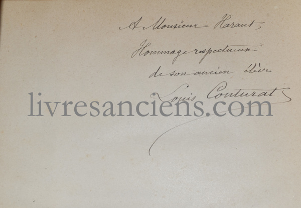 Photo COUTURAT, Louis.&nbsp;