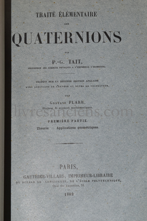 Photo TAIT, Peter Guthrie.&nbsp;