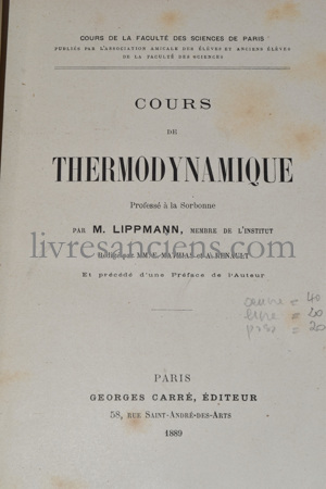 Photo LIPPMANN, Gabriel.&nbsp;