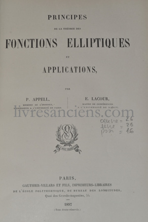 Photo APPELL, Paul || LACOUR, Émile.&nbsp;