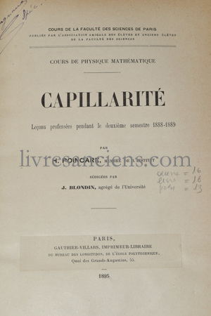 Photo POINCARÉ, Henri.&nbsp;