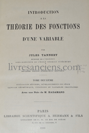 Photo TANNERY, Jules.&nbsp;