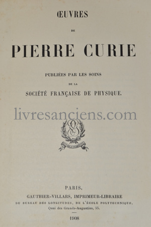 Photo CURIE, Pierre || CURIE, Marie.&nbsp;