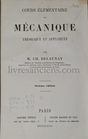 Photo DELAUNAY, Charles-Eugène.&nbsp;