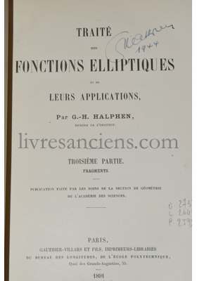 Photo HALPHEN, Georges-Henri.&nbsp;