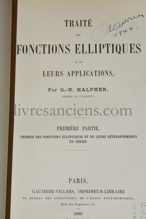 Photo HALPHEN, Georges-Henri.&nbsp;