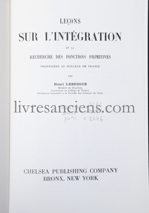 Photo LEBESGUE, Henri.&nbsp;