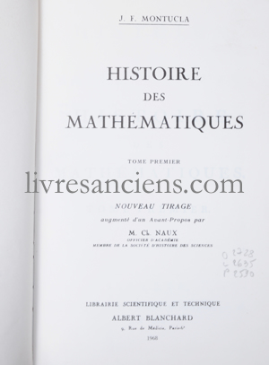 Photo MONTUCLA, Jean-Étienne.&nbsp;