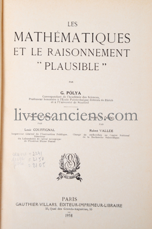 Photo POLYA, George.&nbsp;