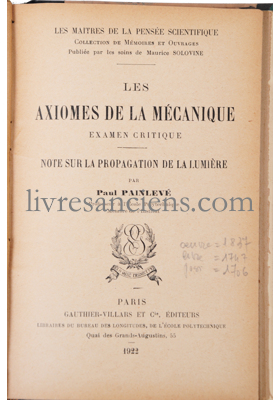 Photo PAINLEVE, Paul.&nbsp;