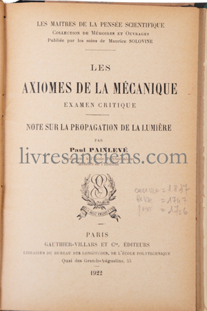 Photo PAINLEVE, Paul.&nbsp;