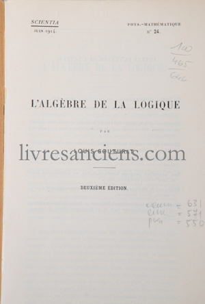 Photo COUTURAT, Louis.&nbsp;