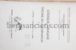 Photo APOSTEL, Léo || MANDELBROT, Benoit || PIAGET, Jean.&nbsp;