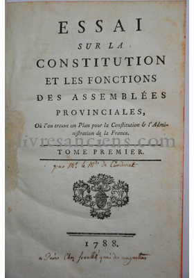 Photo [CONDORCET, Jean Antoine Nicolas de Caritat, marquis de]. 