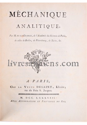 Photo LAGRANGE, Joseph-Louis, comte de. 