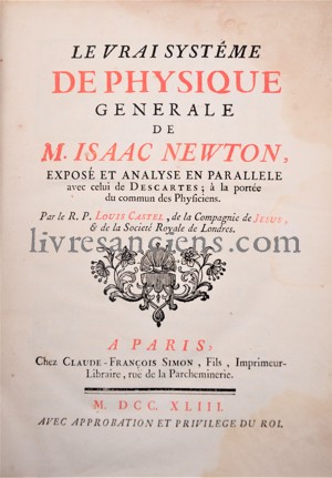 Photo CASTEL, Louis-Bertrand || [NEWTON - DESCARTES}. 